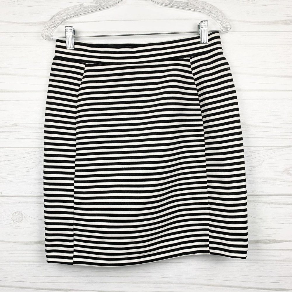 Attention Black and White Stripe Skirt Size Medium